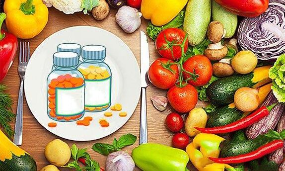 Vitaminer i produkter for at øge styrken